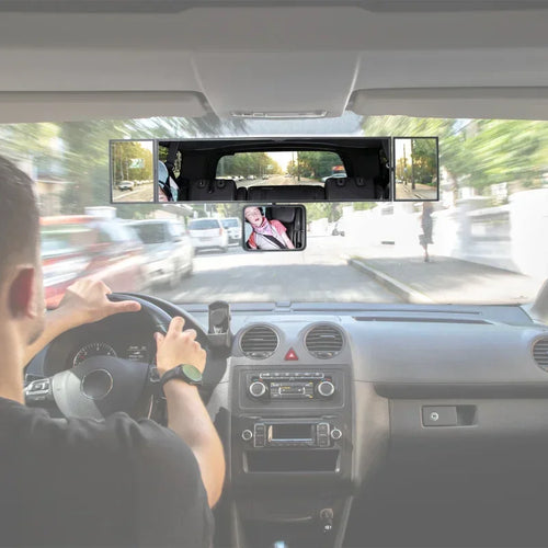 See More. Drive Safer- Adjustable Panorama Rearview Mirror in the Car 